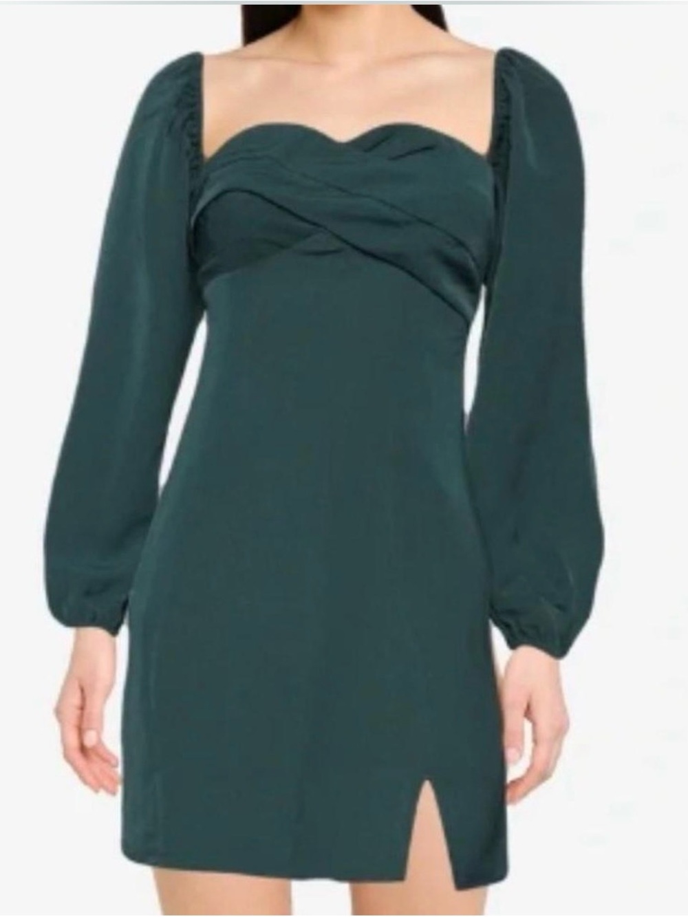 Abercrombie & Fitch Dark Teal Long Sleeve Mini Dress